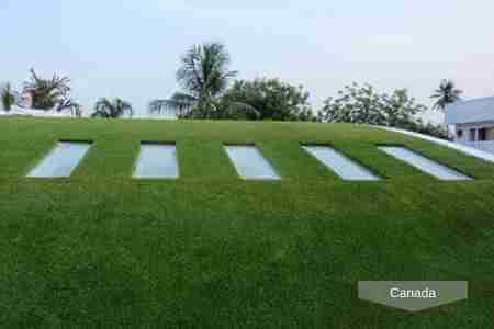 Artificial turf for roofing