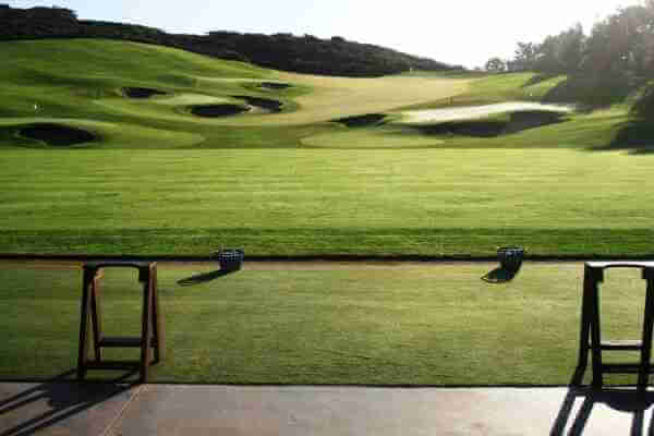 Empty golf course