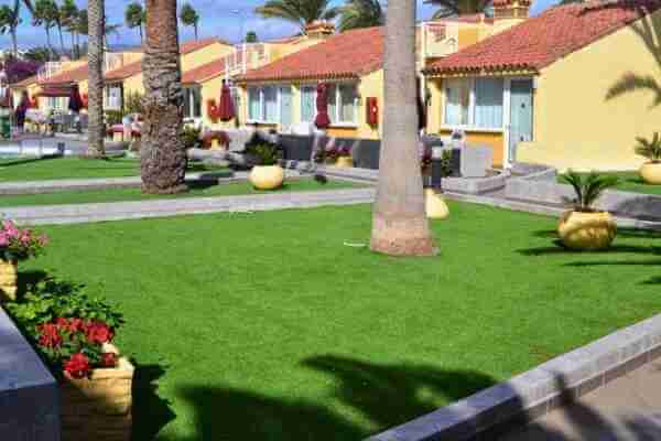 Sunny Residential Artificial Grass Landscape Area