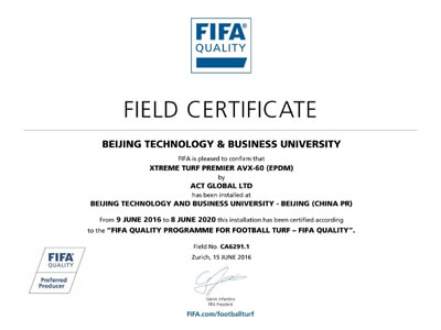FIFA certification 2